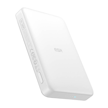 ESR Qi2 MagSlim 10000 mAh Powerbank Magnetica Bianco