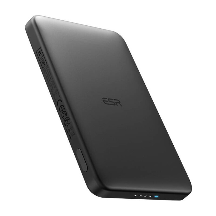 ESR Qi2 MagSlim 5000 mAh Powerbank Magnetica Nera