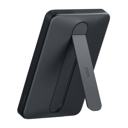 ESR Qi2 MagSlim 5000 mAh Power Bank con Stand Nero