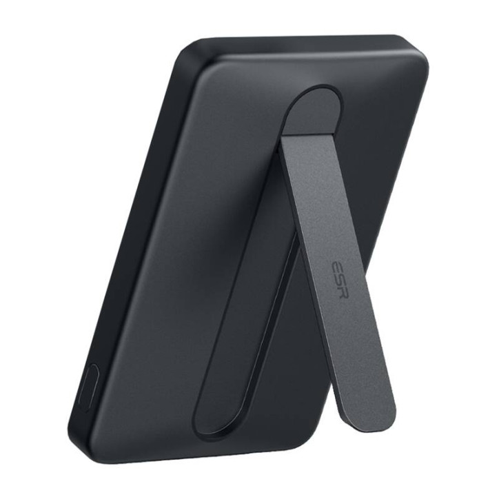 ESR Qi2 MagSlim 5000 mAh power bank magnetico con stand (Nero)