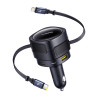 Baseus Enjoyment Max Caricatore da auto 90W USB-C+Lightning, USB-A+USB-C Nero
