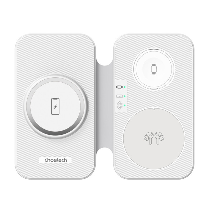 Choetech T616-F Caricatore Induttivo 3-in-1 Bianco