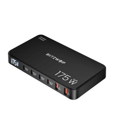 Blitzwolf BW-S30 Stazione di Ricarica 6-in-1 175W 4xUSB-C + 2xUSB-A Nero
