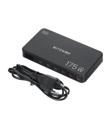 Blitzwolf BW-S30 Stazione di Ricarica 6-in-1 175W 4xUSB-C + 2xUSB-A Nero
