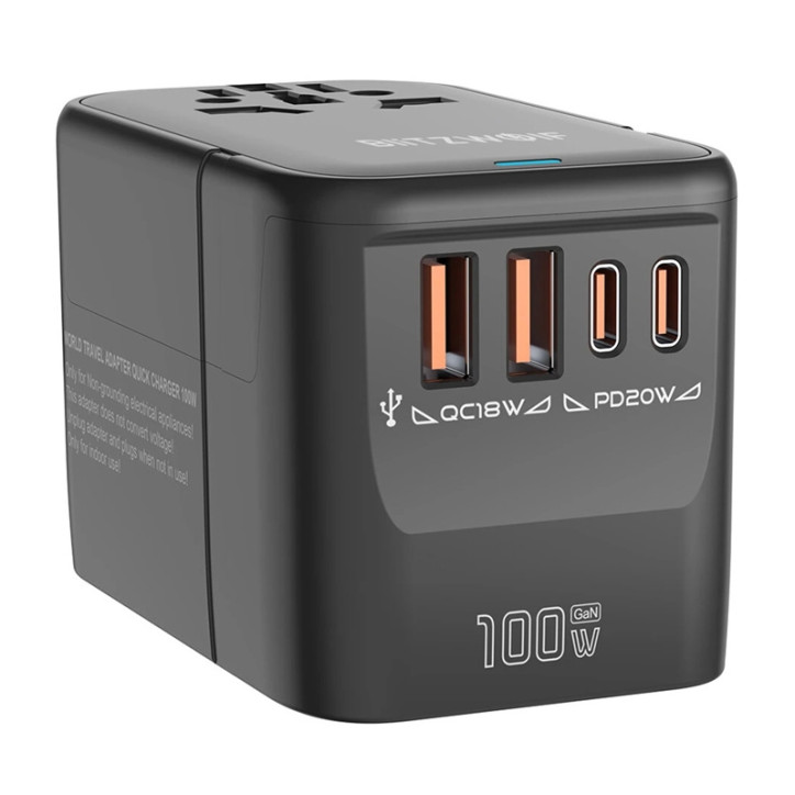 Blitzwolf BW-TA2 Adattatore da Viaggio Universale 5-in-1 100W GaN
