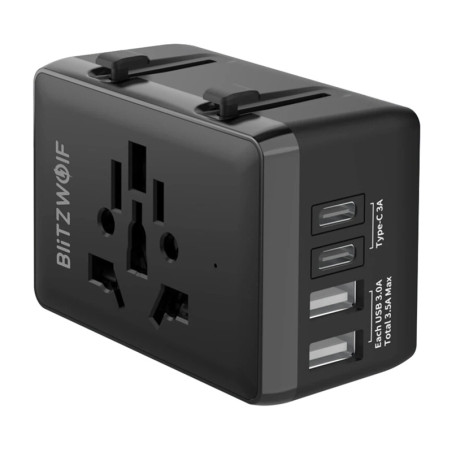 Blitzwolf BW-TA1 Adattatore da Viaggio Universale 4 Porte PD 20W