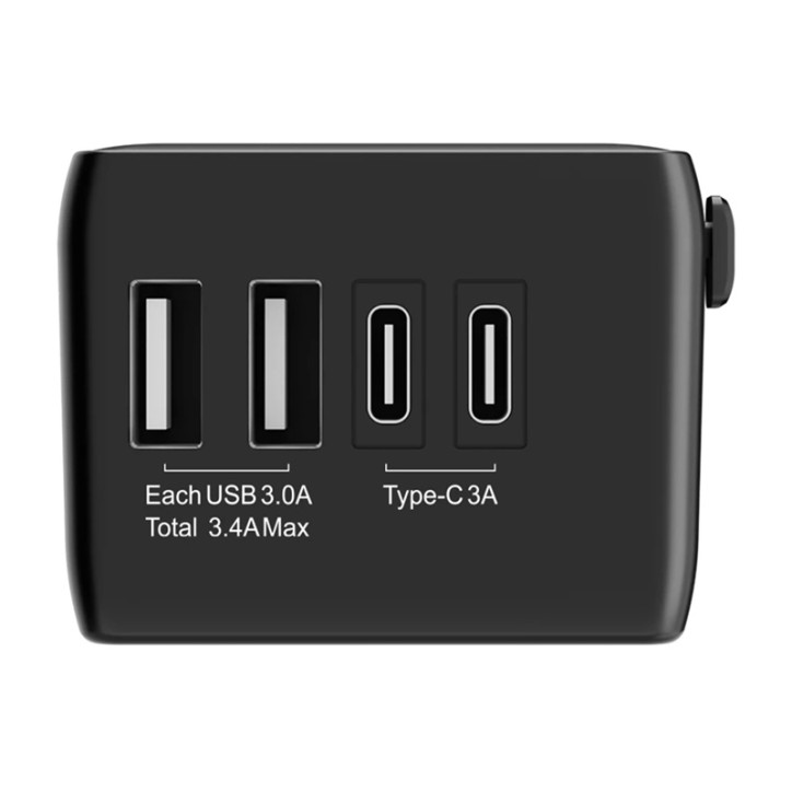 Adattatore da viaggio Blitzwolf BW-TA1 4-in-1, 2xUSB + C + PD 20W