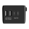 Adattatore da viaggio Blitzwolf BW-TA1 4-in-1, 2xUSB + C + PD 20W