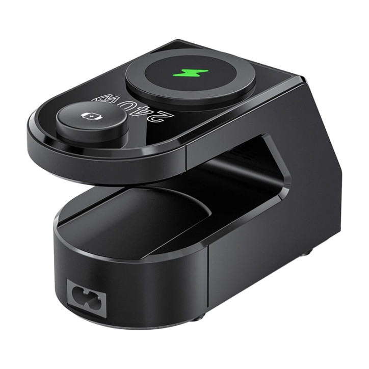 Blitzwolf BW-FW10 Sveglia Caricatore 240W 4xUSB-C 2xUSB-A Wireless Nero
