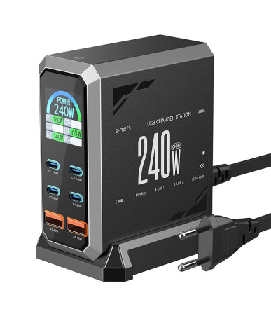 Blitzwolf BW-S31 Caricatore da rete 2xUSB-A, 4xUSB-C, PD, 240W
