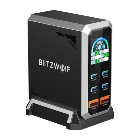 Blitzwolf BW-S31 Caricatore da rete 2xUSB-A, 4xUSB-C, PD, 240W