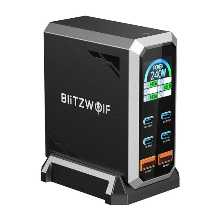 Blitzwolf BW-S31 Caricatore da rete 2xUSB-A, 4xUSB-C, PD, 240W