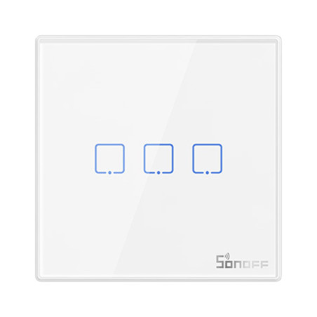 Smart Wireless Wall Switch Sonoff T2EU3C-RF 433MHz (3-channel)