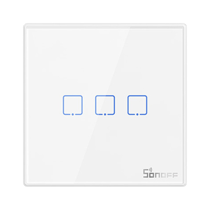 Sonoff T2EU3C-RF Interruttore Wireless Smart 3 Canali RF 433MHz Bianco