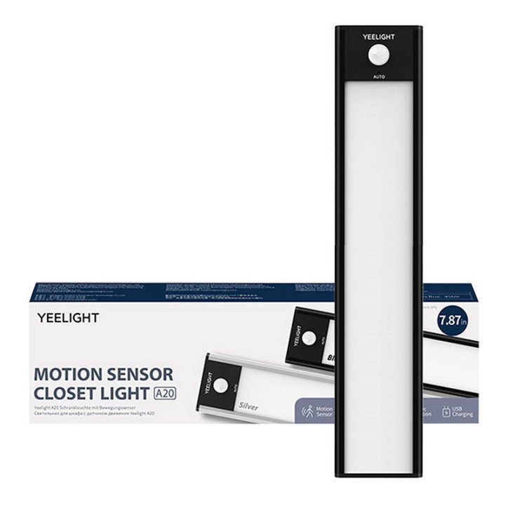 Yeelight Luce Armadio LED 20cm 2700K con Sensore di Movimento Nero