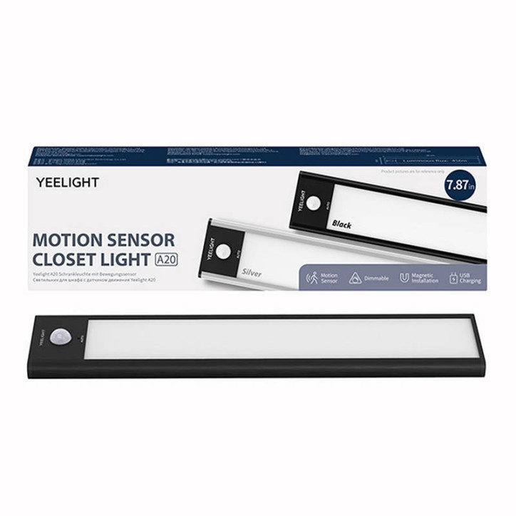 Yeelight Luce Armadio LED 20cm 2700K con Sensore di Movimento Nero