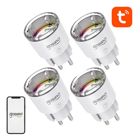 Gosund EP2 WiFi Smart Socket 10A Tuya 4 Pezzi Bianco