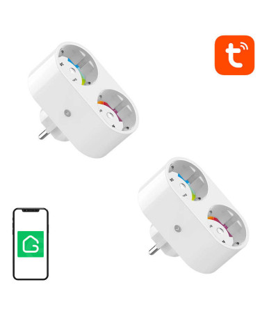 Gosund SP211 dual WiFi smart socket, 2 pieces 3500W (two-pack) Tuya