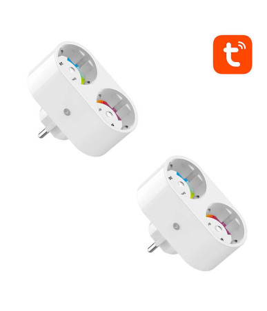 Gosund SP211 dual WiFi smart socket, 2 pieces 3500W (two-pack) Tuya