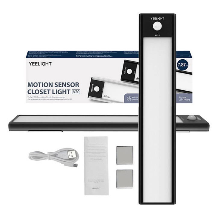 Yeelight Luce Sensore per Armadio 20cm - Nero 4000K
