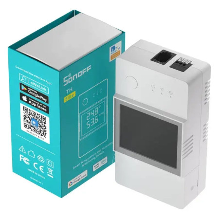 Sonoff TH Elite THR320D Interruttore Monitoraggio Temperatura e Umidità 20A Bianco