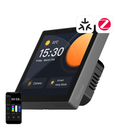 Smart Control Panel WiFi/Bluetooth/ZigBee Matter Sonoff NSPanel Pro (black)