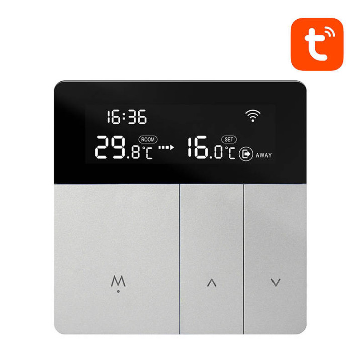 Termostato Avatto WT50 3A WiFi per riscaldamento acqua Grigio