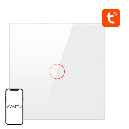 Avatto ZTS02-EU-W1 Interruttore Smart ZigBee 1 Via TUYA Bianco