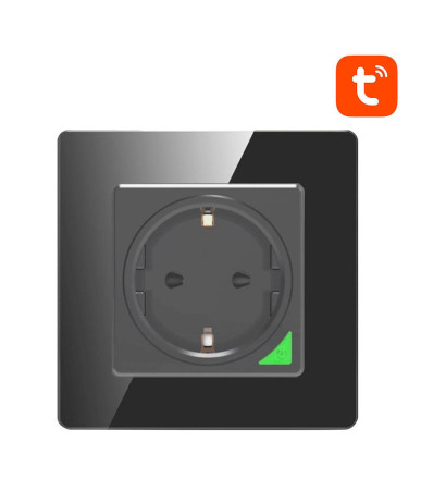 Avatto N-WOT10-EU-B TUYA Smart WiFi Presa a Muro Nera