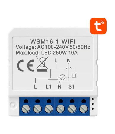 Smart Switch Module WiFi Avatto WSM16-W1 TUYA