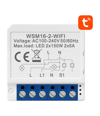 Modulo Smart Switch WiFi Avatto WSM16-W2 TUYA