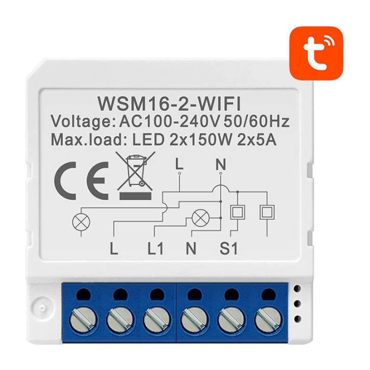 Avatto WSM16-W2 Modulo Interruttore Smart WiFi TUYA