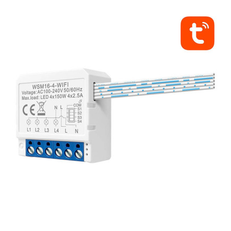 Avatto WSM16-W4 Modulo Smart Switch WiFi 4 Canali TUYA