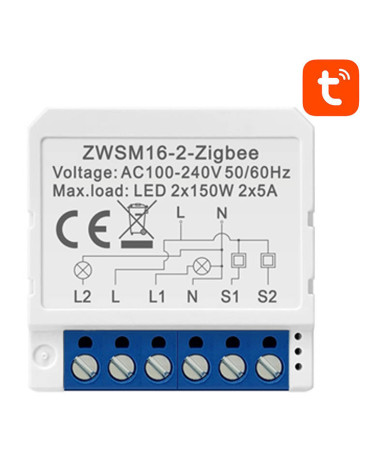 Interruttore Smart ZigBee Avatto ZWSM16-W2 TUYA 16A Bianco