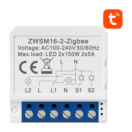 Interruttore Smart ZigBee Avatto ZWSM16-W2 TUYA 16A Bianco