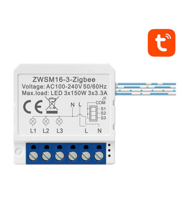 Modulo Smart Switch ZigBee Avatto ZWSM16-W3 TUYA