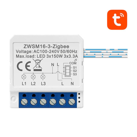 Modulo Smart Switch ZigBee Avatto ZWSM16-W3 TUYA