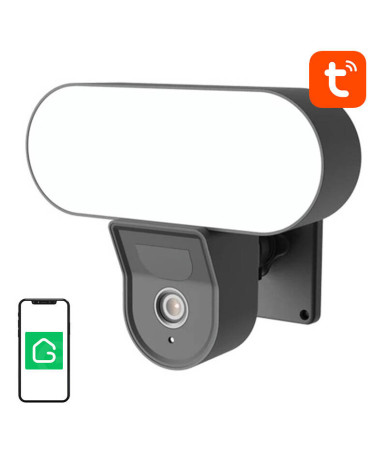 Smart outdoor WiFi camera with Gosund IPC3 floodlight, IP65 Tuya